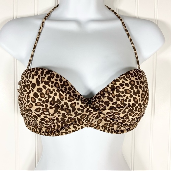 Victoria's Secret Other - Victoria's Secret Animal Print Bandeau Swim Top Size 34 C TOP ONLY